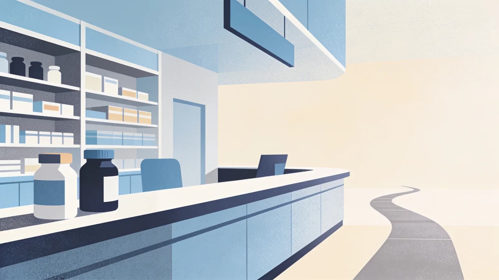 Pharmacist consulting with patient about medication-assisted treatment for opioid use disorder