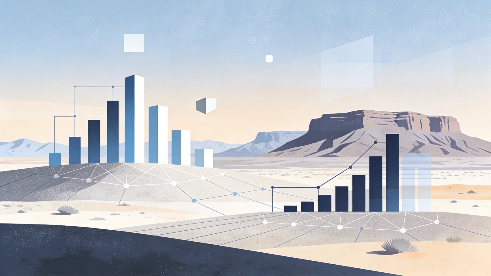 Clean editorial illustration showing data transparency and government accountability concepts