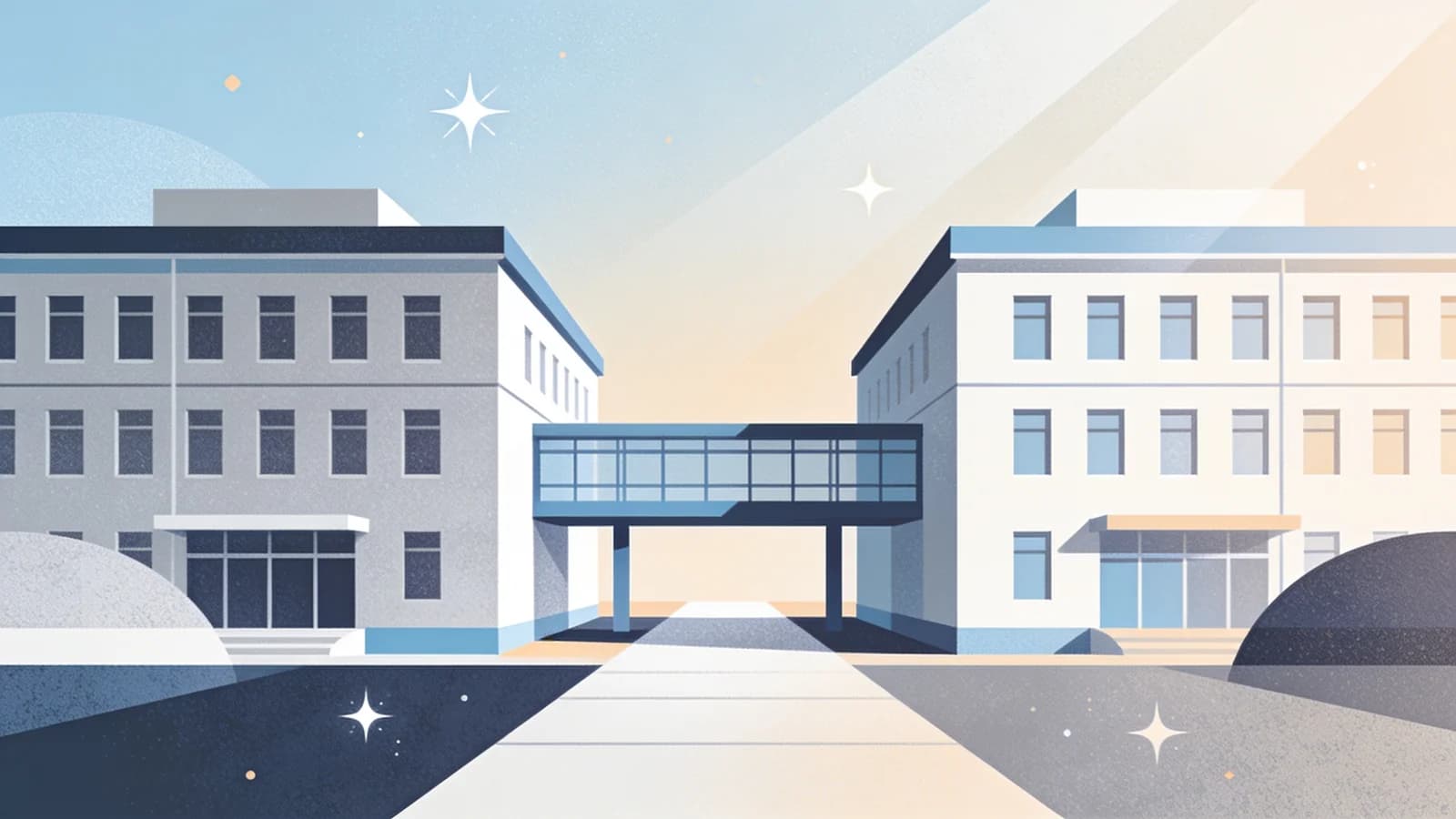Abstract illustration of collaboration between healthcare institutions for veteran mental health…