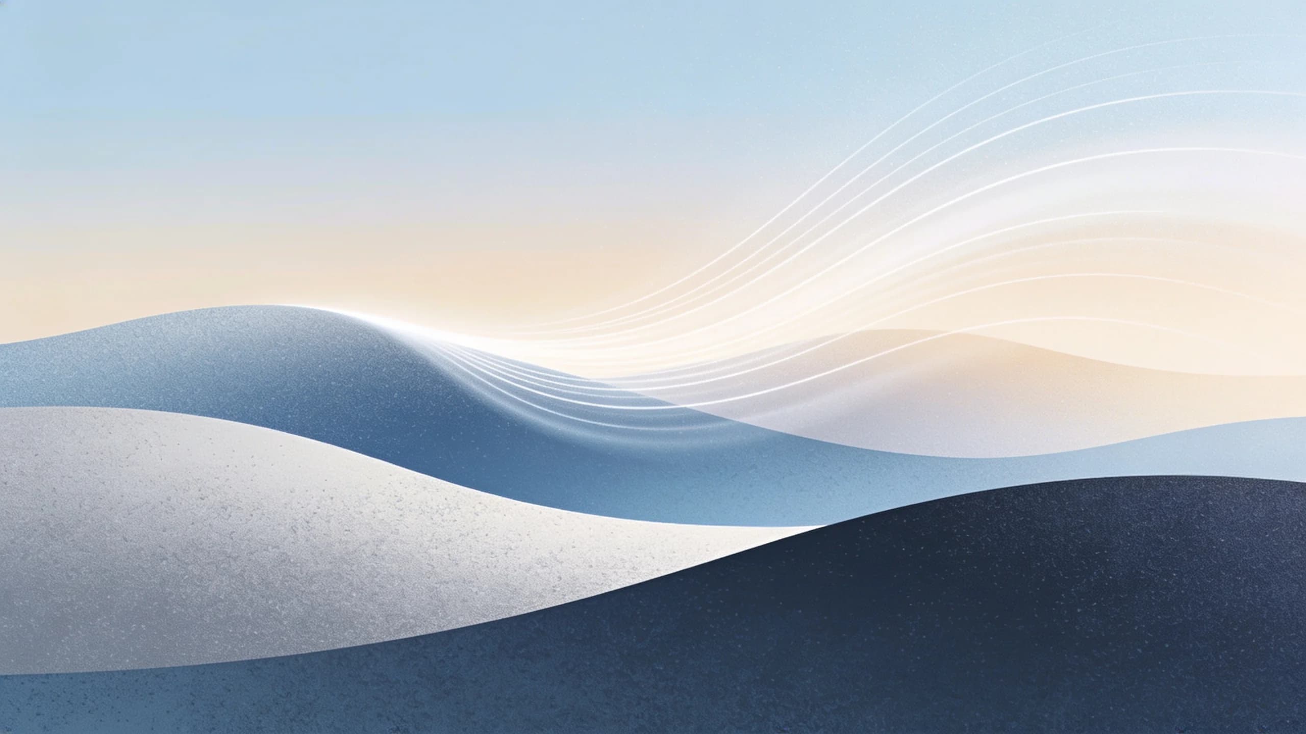 Abstract illustration of gentle breathing waves and calm patterns representing controlled…