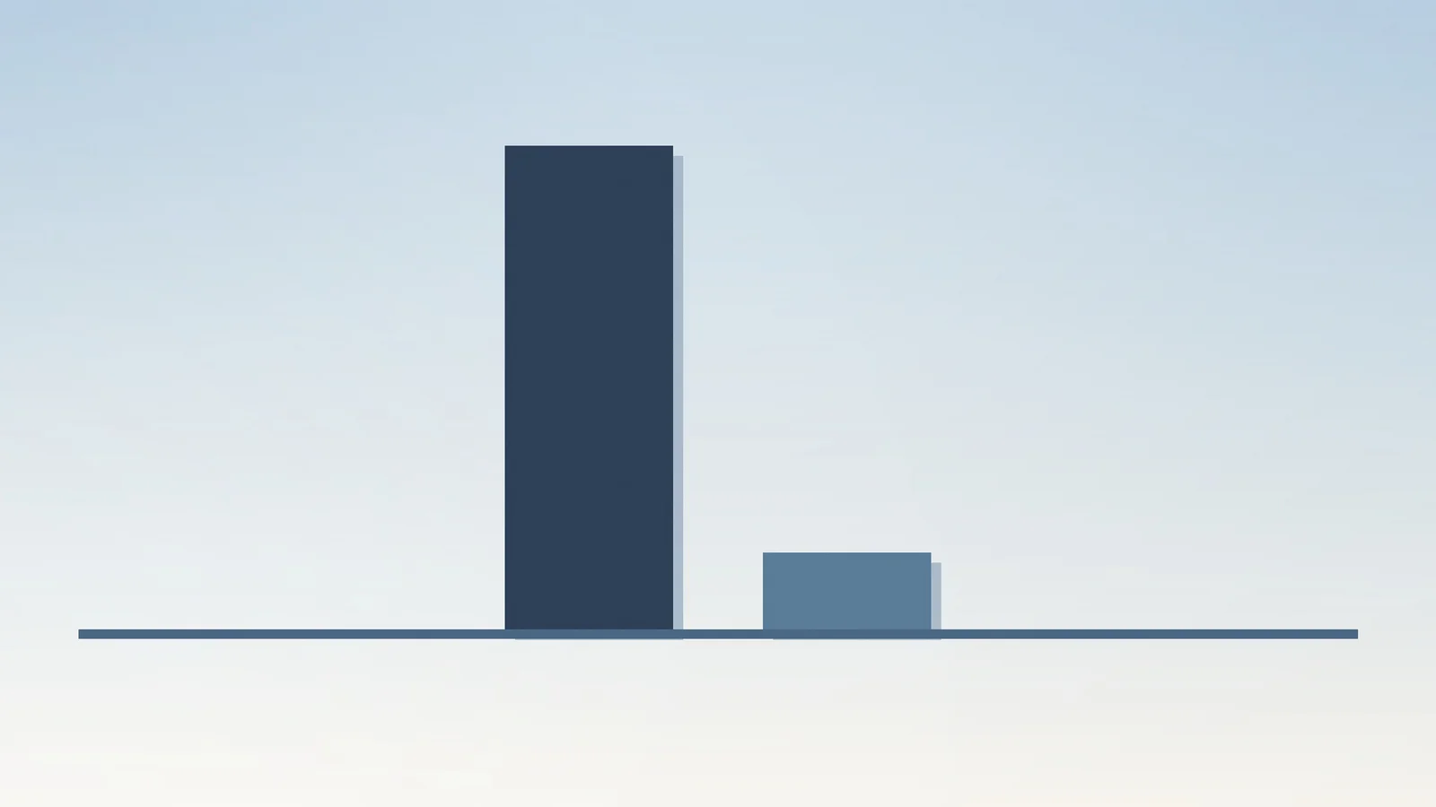 Editorial illustration of ten identical outlined blocks arranged in two rows with a single one…